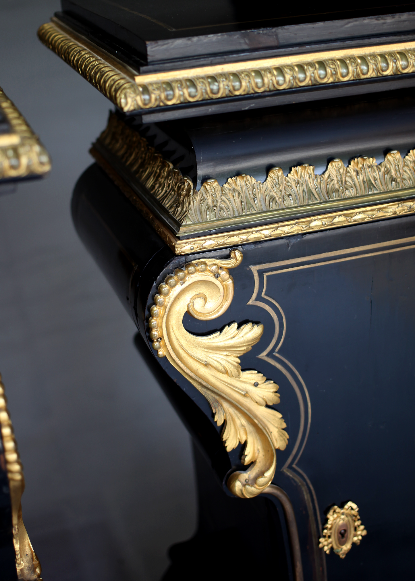Pair Of Napoleon III Lacquered Pedestal Cabinets