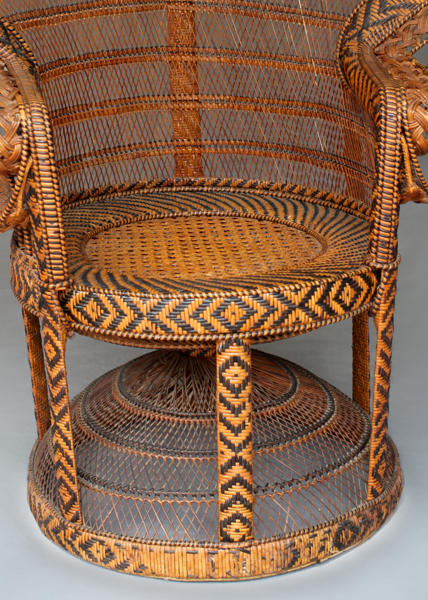 Iconic Emmanuelle Peacock Rattan Chair