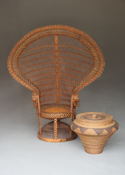 Iconic Emmanuelle Peacock Rattan Chair