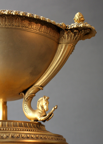 Antique Louis XVI Style Gilt Bronze Athénienne Compote