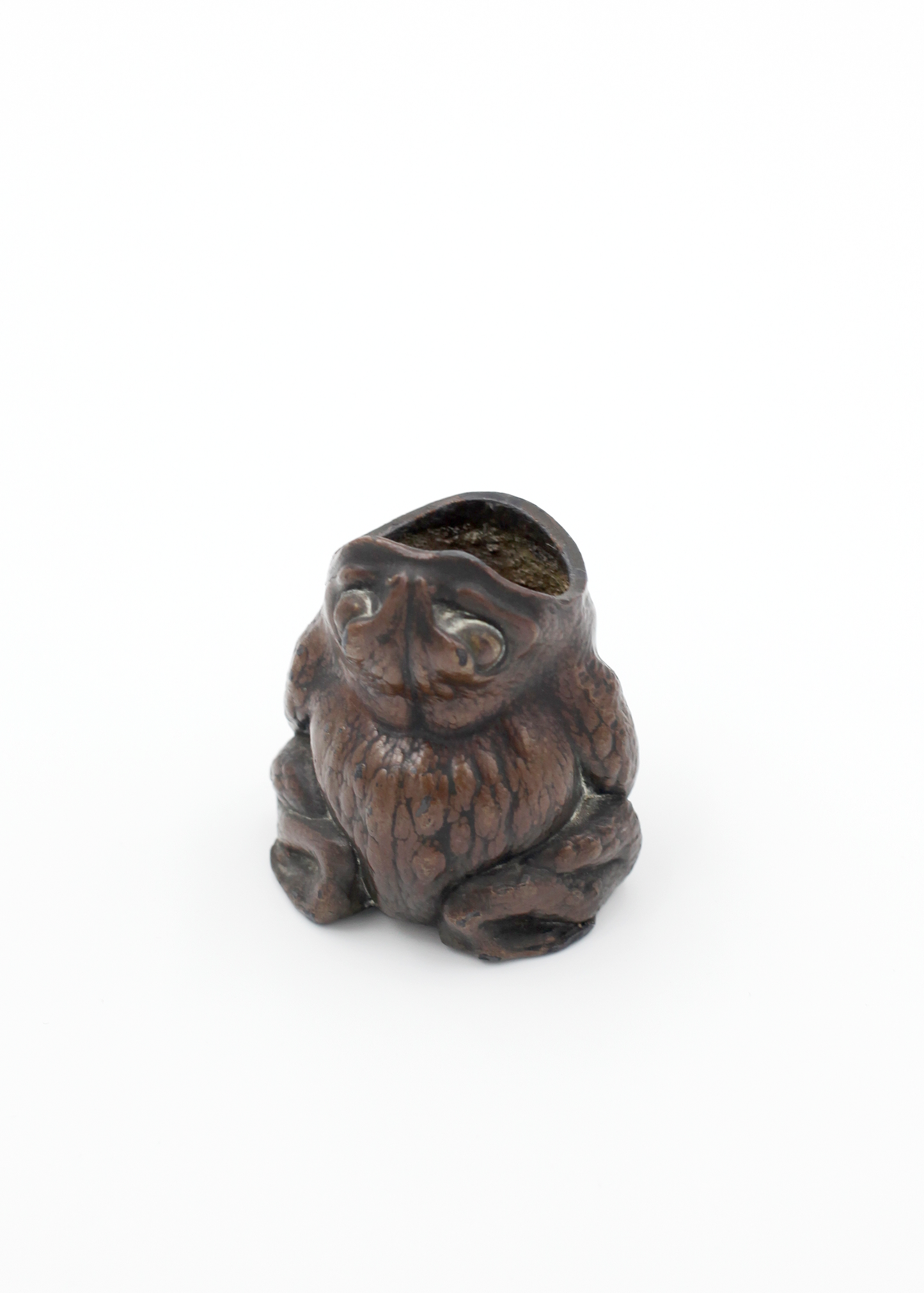 Art Nouveau Bronze Spoon Warmer Modeled After A Toad
