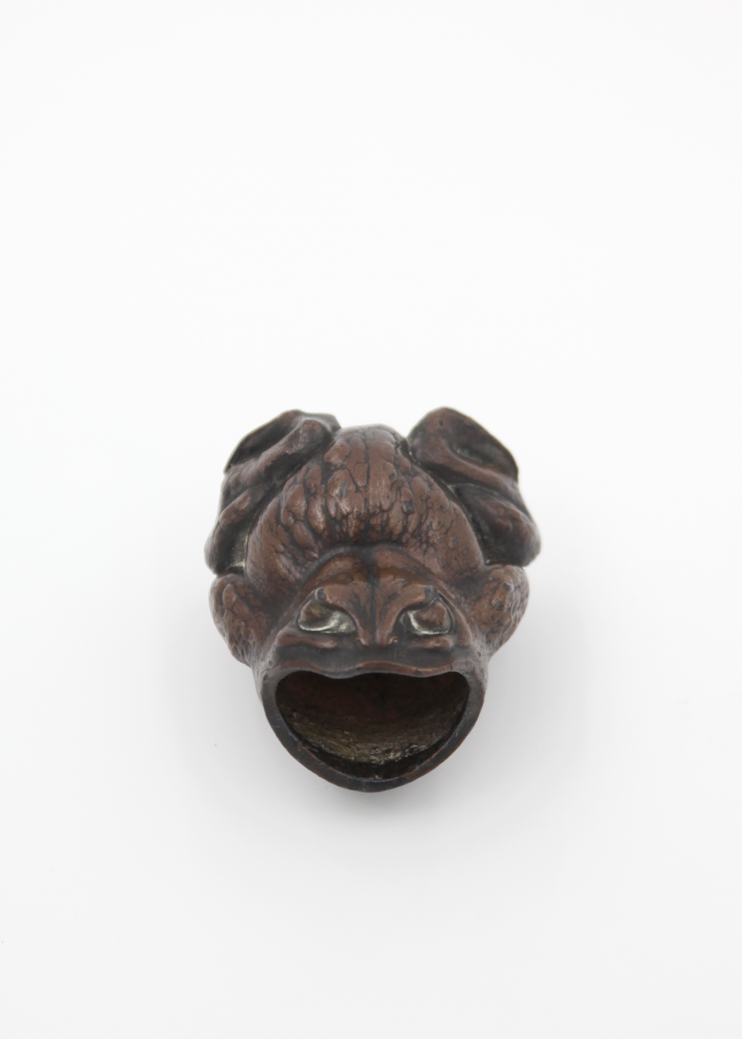 Art Nouveau Bronze Spoon Warmer Modeled After A Toad