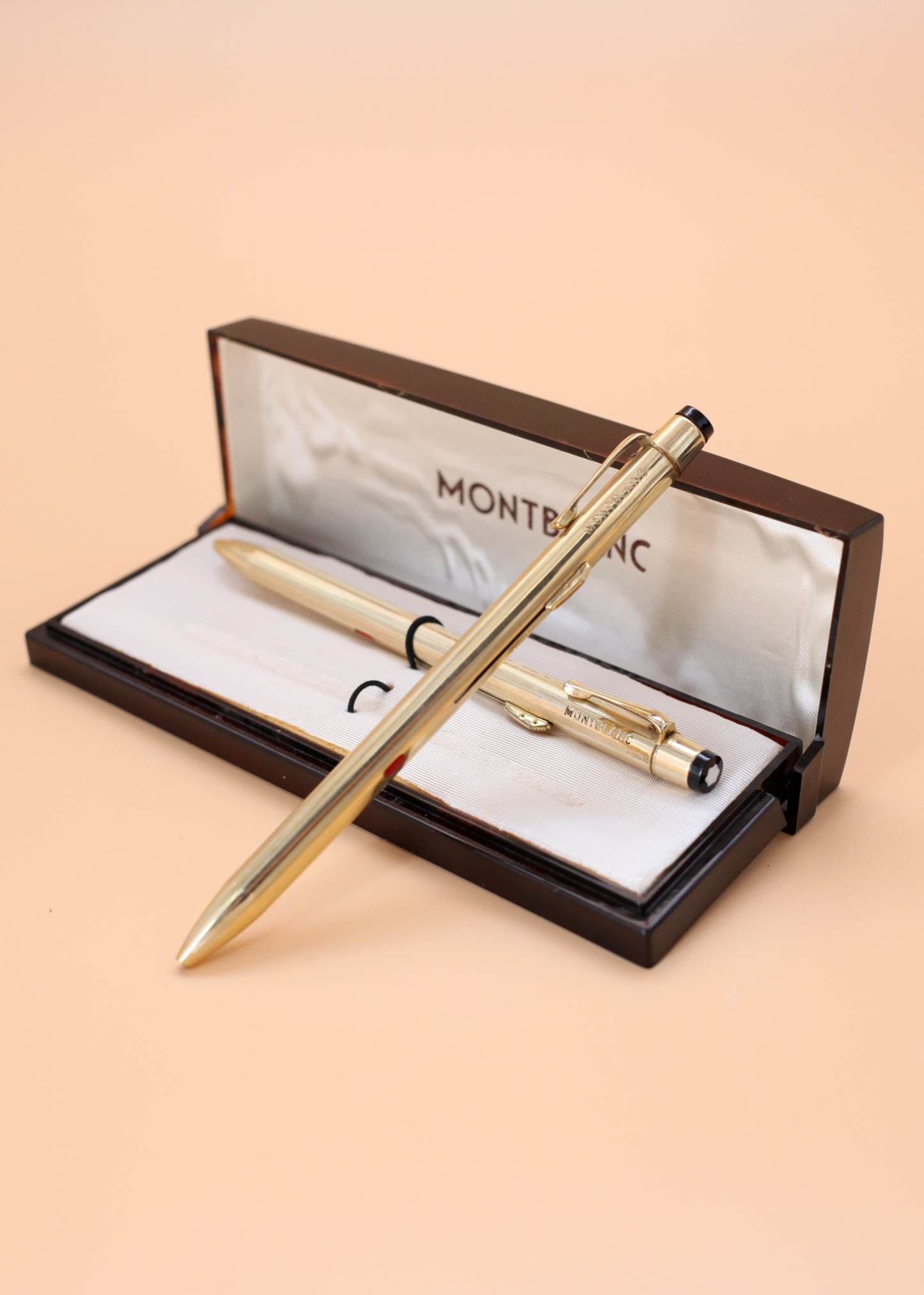 Pair Montblanc Goldplated Two Colour Ballpoint Pens