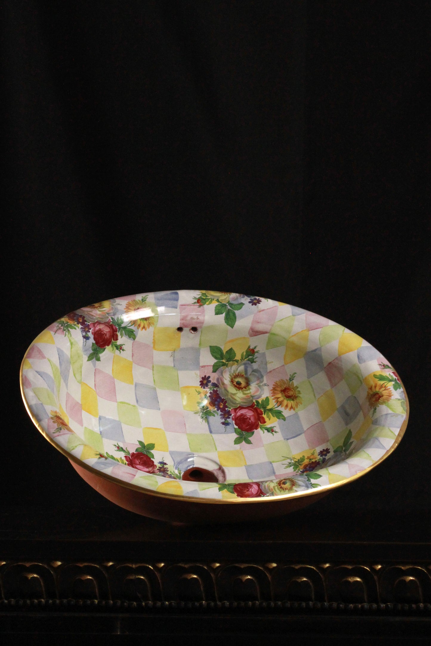 MacKenzie-Childs Floral Sink with Tiles