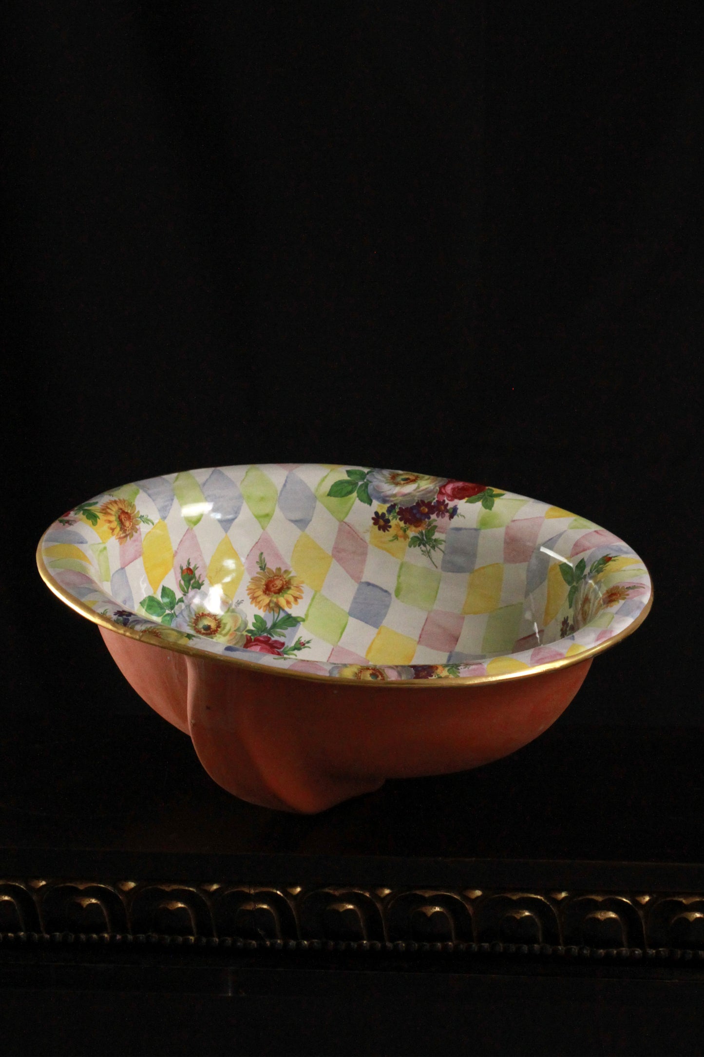 MacKenzie-Childs Floral Sink with Tiles