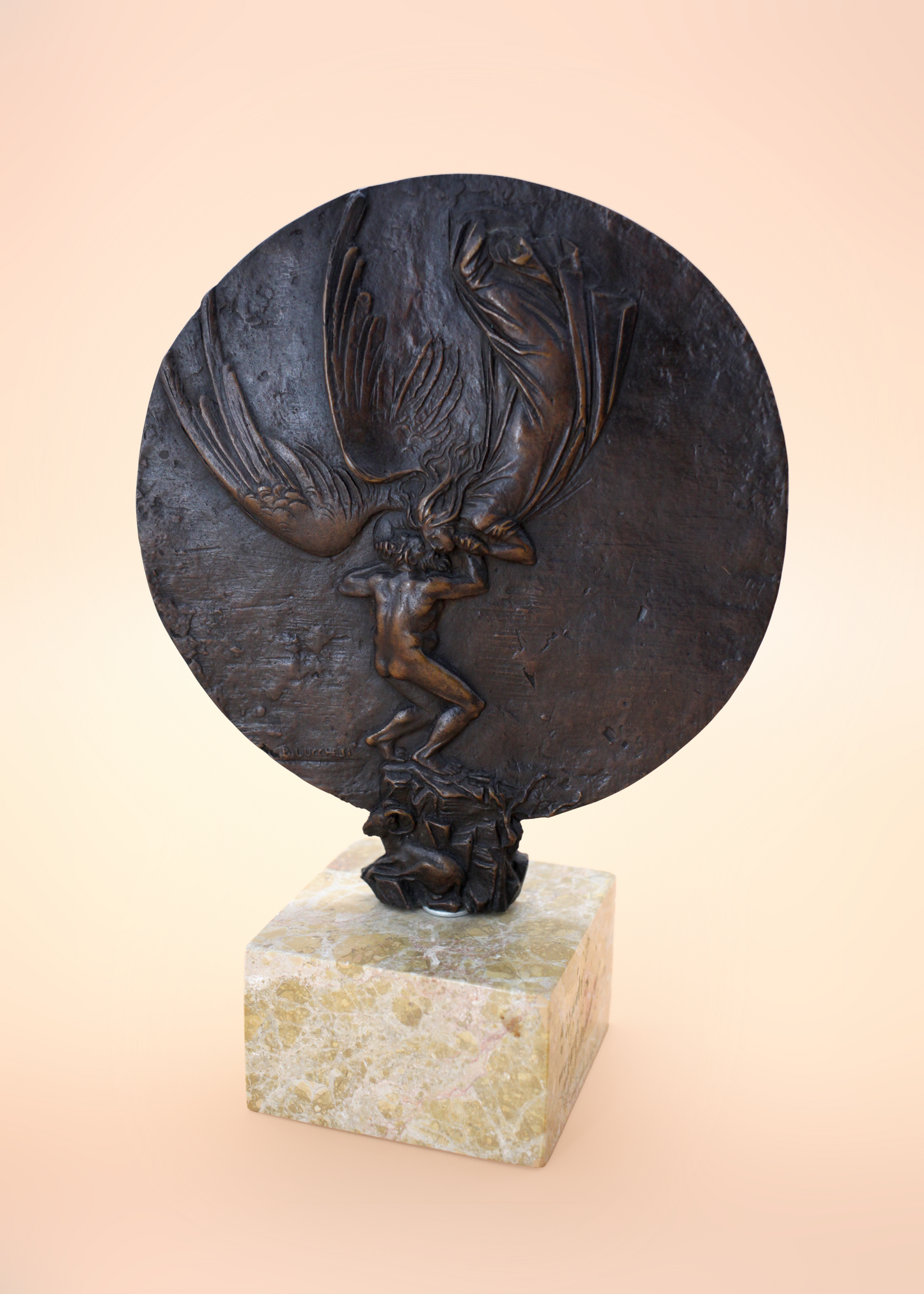 Bruno Lucchesi (b.1926) Bronze Jacob & The Angel