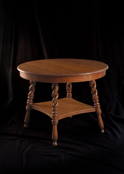 19th Century French Oak Open Barley Twist Centre Table