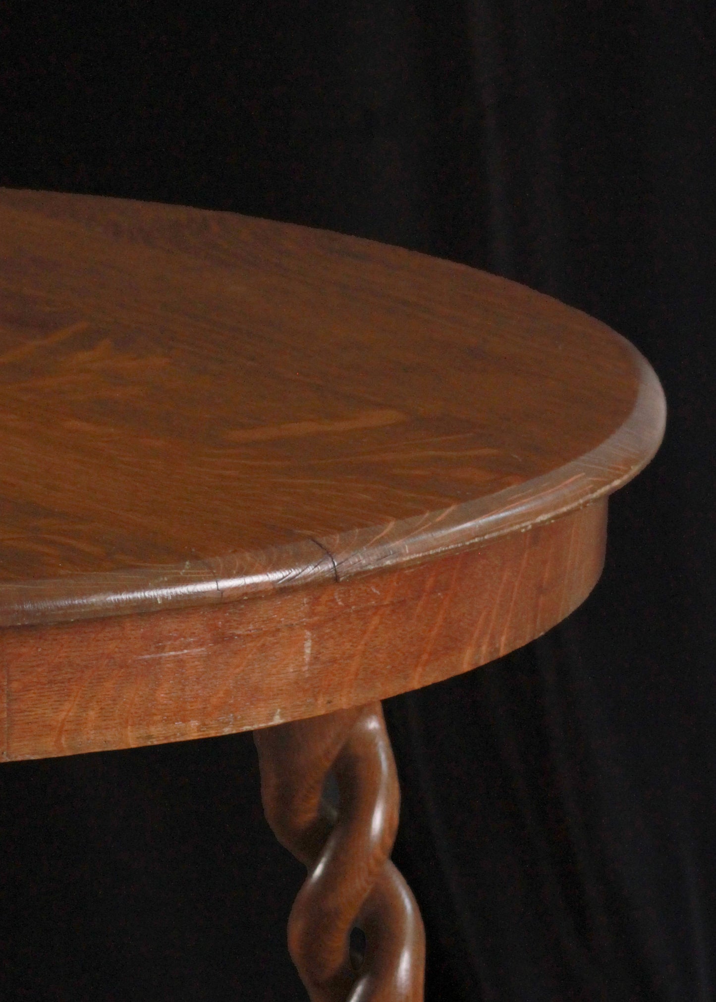 19th Century French Oak Open Barley Twist Centre Table