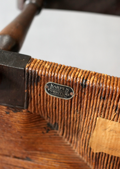 Early 20th Century Chair With Rush Seat